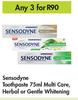 Sensodyne Toothpaste Multi Care, Herbal Or Gentle Whitening-For Any 3 x 75ml