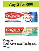 Colgate Total Advanced Toothpaste-For Any 2 x 75ml