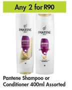 Pantene Shampoo Or Conditioner Assorted-For Any 2 x 400ml