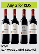 KWV Red Wines Assorted- For Any 2 x 750ml