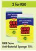 GRB Save Anti Baterial Sponge-For 2 x 10's Pack