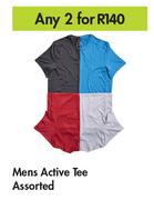 Mens Active Tee Assorted-For Any 2