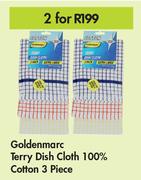 Goldenmarc Terry Dish Cloth 100% Cotton-For 2 x 3 Piece