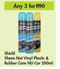 Shield Sheen Nat Vinyl Plastic & Rubber Care NU Car-For Any 3 x 200ml