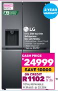 LG 611L Side By Side Refrigerator GC-L257SQSL