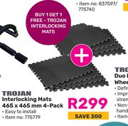 Trojan Interlocking Mats 465 x 465mm 4 Pack