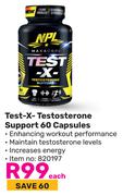 NPL Test-X-Testosterone Support 60 Capsules