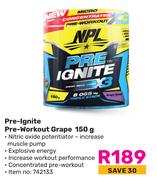 NPL Pre Ignite Pre Workout Grape-150g
