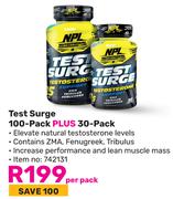 NPL Test Surge 100 Pack Plus 30 Pack
