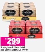 Strongbow Gold Apple Or Red Berries Cider-24 x 440ml Per Case