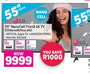 LG 55" Nano Cell ThinQ 4K TV 55NANO80VNA.AFB