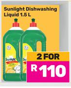 Sunlight Dishwashing Liquid-For 2 x 1.5Ltr