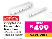 Retractaline Zippy 5-Line Retractable Wash Line
