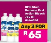 OMO Stain Remover Fast Action Bleach Assorted-For Any 3 x 750ml