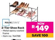 Mainstays 2-Tier Shoe Rack