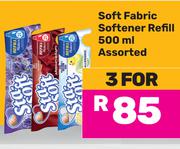 Sta Soft Fabric Softener Refill Assorted-For 3 x 500ml