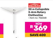Retractaline 30m Collapsible 3-Arm Rotary Clothesline