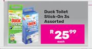 Duck Toilet Stick-on 3s Assorted-Each
