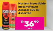 Mortein Insecticide Instant Power Aerosol Assorted-300ml Each
