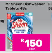 Mr Sheen Dishwasher Tablets-48s Each
