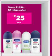 Sanex Roll On Assorted-50ml Each