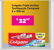 Colgate Triple Action Toothpaste Twinpack-2 x 100ml