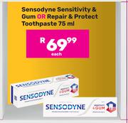 Sensodyne Sensitivity & Gum & Repair & Protect Toothpaste-75ml Each