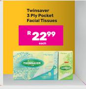 Twinsaver 3 Ply Pocket Facial Tissues-Each