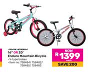 Raleigh 16" Or 20" Enduro Mountain Bicycle-Each
