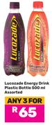 Lucozade Energy Drink (Plastic Bottle) Assorted-For Any 3 x 500ml