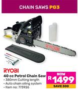 Ryobi 40cc Petrol Chain Saw 773926