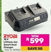 Ryobi 18V Lithium-Ion Smart Dual Charger