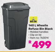 Big Jim 140L Wheelie Refuse Bin Black