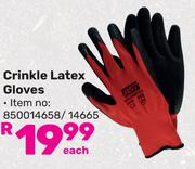 Crinkle Latex Gloves-Each