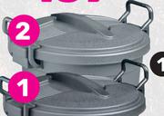 Big Jim 120L Garbage Bin With Lid Black