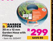 Garden Master 30m x 12mm Garden Hose With Fittings