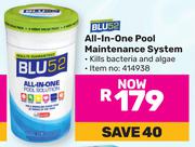 Blu 52 All In One Pool Maintenance System