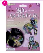 Kraftz 3D Scratch Art Assorted-Each