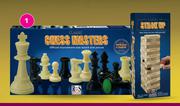 Group Chess Board Set Or Stack Up Wooden Game-Each