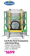 Bouceking 4.5 Ft My Fist Trampoline With Steel Ring