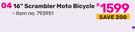 16" Scrambler Moto Bicycle