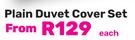 Always Home Plain Duvet Cover Set-Each