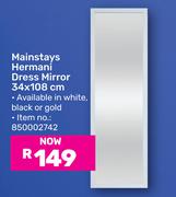 Mainstays Hermani Dress Mirror 34 x 108cm