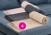 Chenille Plain Throw-Each