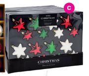 16 Piece Traditional Star Shaped Baubles