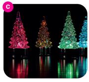 4 Piece Christmas Tree LED Tealights