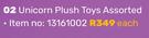 Unicorn Plush Toys Assorted-Each