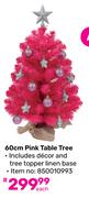 60cm Pink Table Tree-Each