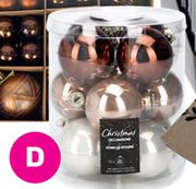 60cm Irridescent Baubles Natural