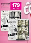 6 Luxury Confettl Popping Crackers-Per Pack